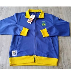 Brazil FIFA Soccer World Cup Blue Jacket Sz Large